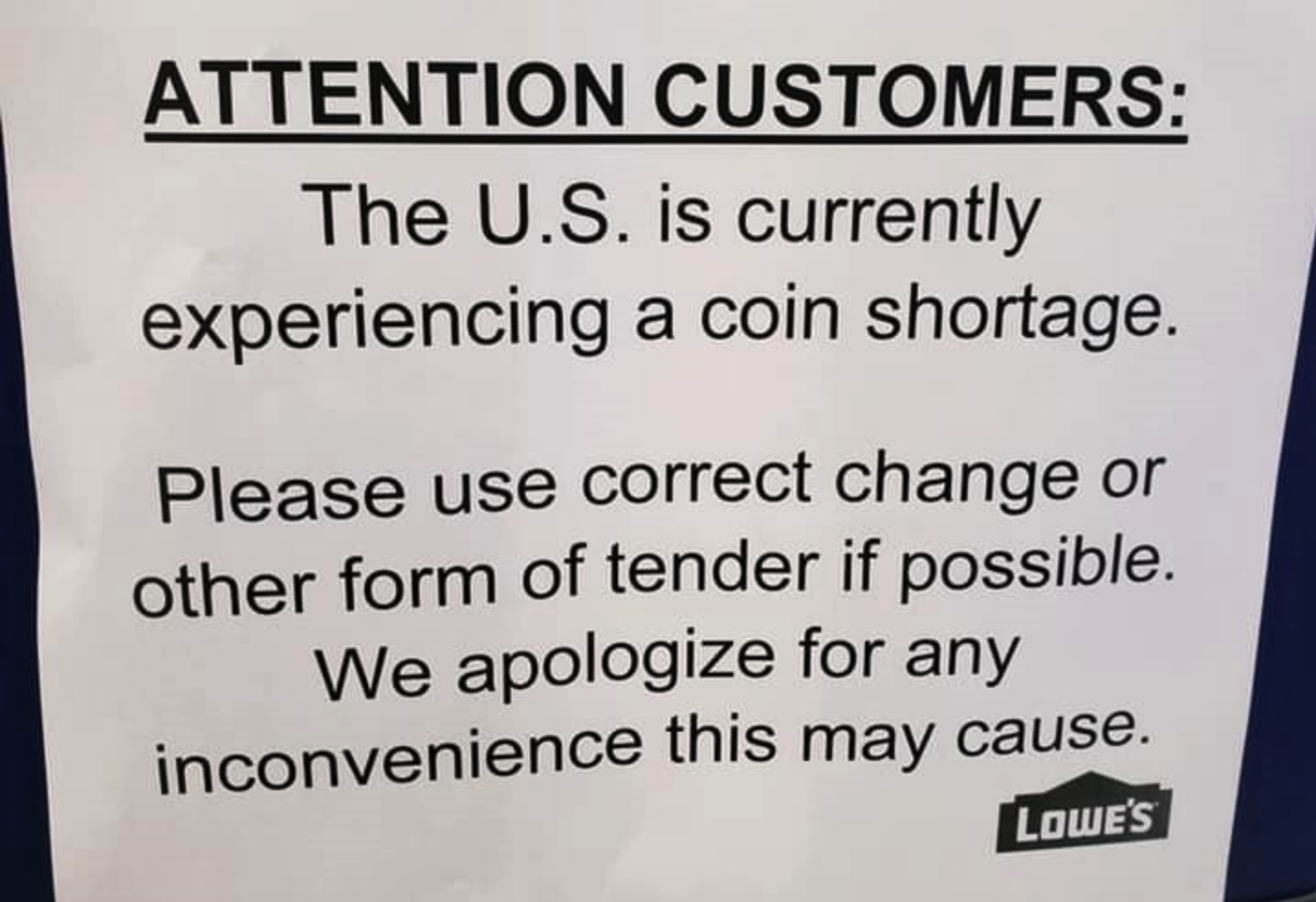coin shortage